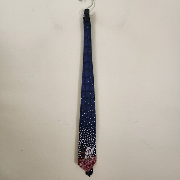Vintage Atlas Design Disney Mickey Mouse Santa Silk Tie - Picture 3 of 5